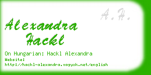 alexandra hackl business card